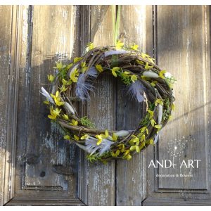 Frühlingskranz mit Goldregen – natürliche Oster- und Türdekoration