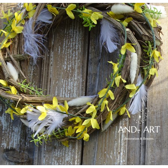 Frühlingskranz mit Goldregen – natürliche Oster- und Türdekoration