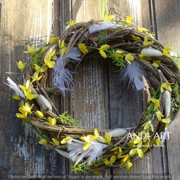 Frühlingskranz mit Goldregen – natürliche Oster- und Türdekoration
